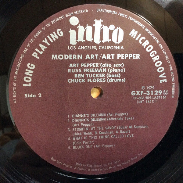 Art Pepper Quartet - Modern Art (Vinyl, LP, Album, Limited Edition,...