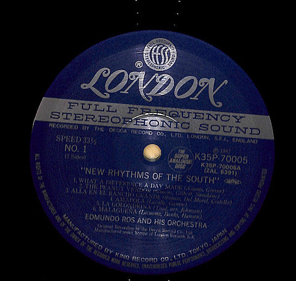 Edmundo Ros & His Orchestra - New Rhythms Of The South (Vinyl, LP, Album, Reissue) Near Mint (NM or M-) / Near Mint (NM or M-)