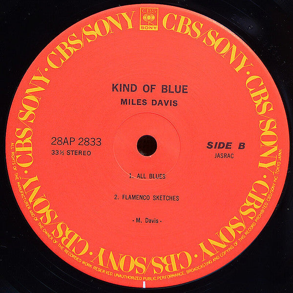 Miles Davis - Kind Of Blue (Vinyl, LP, Album, Reissue, Remastered, Stereo) Very Good Plus (VG+) / Very Good Plus (VG+)