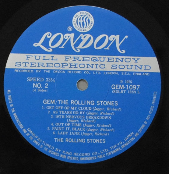 The Rolling Stones - Gem (2xVinyl, LP, Compilation, Stereo) Very Good Plus (VG+) / Very Good (VG)