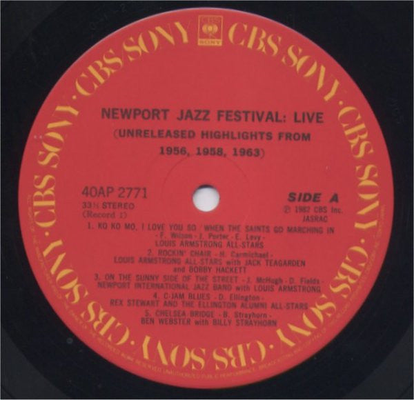 Various - Newport Jazz Festival: Live (Unreleased Highlights From 1956, 1958, 1963) (2xVinyl, LP) Very Good Plus (VG+) / Very Good (VG)