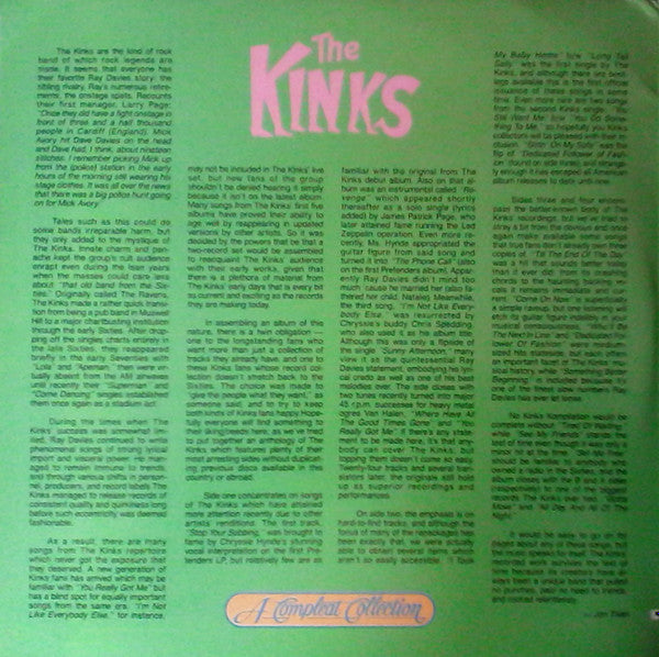 The Kinks - A Compleat Collection (2xVinyl, LP, Compilation) Very Good Plus (VG+) / Very Good (VG)