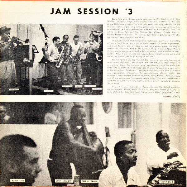 Various - Norman Granz' Jam Session #3 (Vinyl, LP, Album, Mono) Near Mint (NM or M-) / Very Good Plus (VG+)