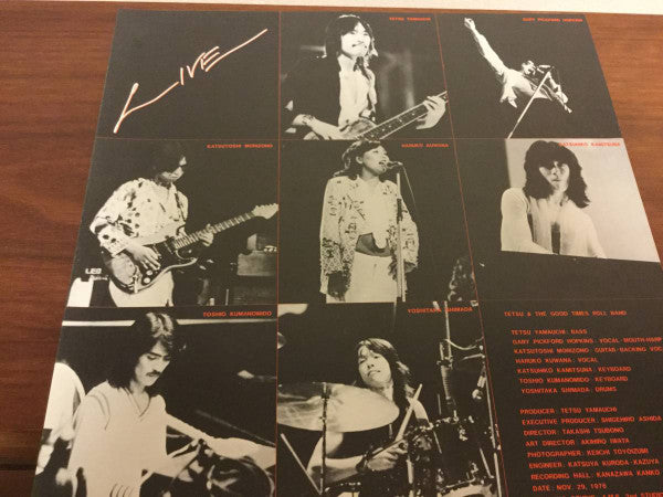 Tetsu & The Good Times Roll Band - Live (Vinyl, LP) Very Good Plus (VG+) / Very Good (VG)
