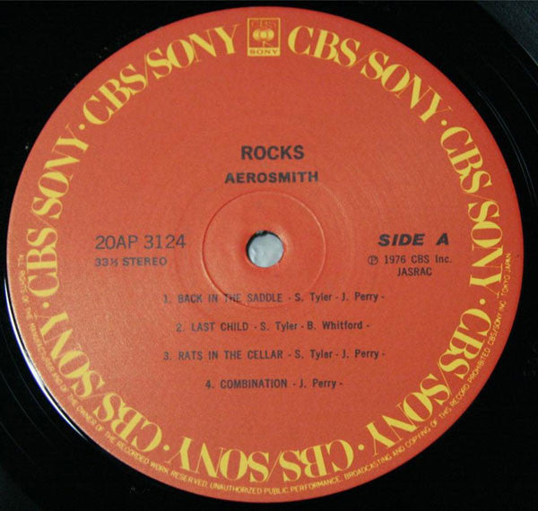 Aerosmith - "Rocks" (Vinyl, LP, Album, Reissue, Stereo)