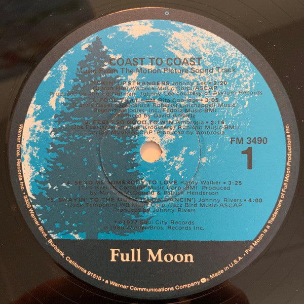 Various - Coast To Coast (Music From The Motion Picture Soundtrack) (Vinyl, LP, Album) Good Plus (G+) / Very Good (VG)