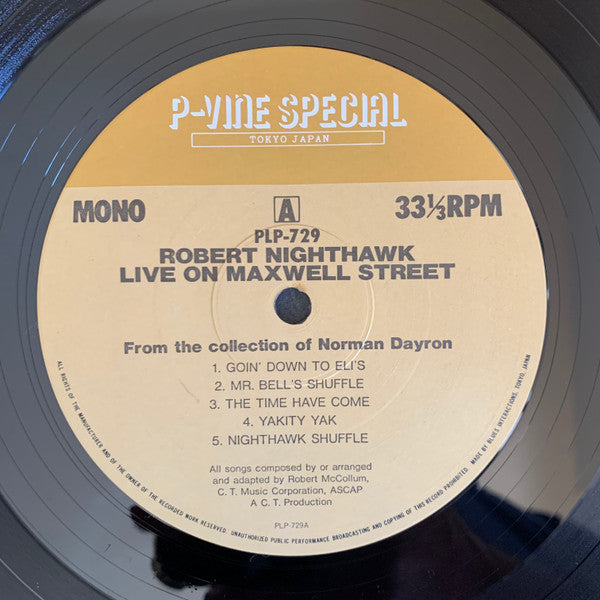 Robert Nighthawk - Live On Maxwell Street - 1964 (Vinyl, LP, Reissue, Mono) Near Mint (NM or M-) / Very Good Plus (VG+)