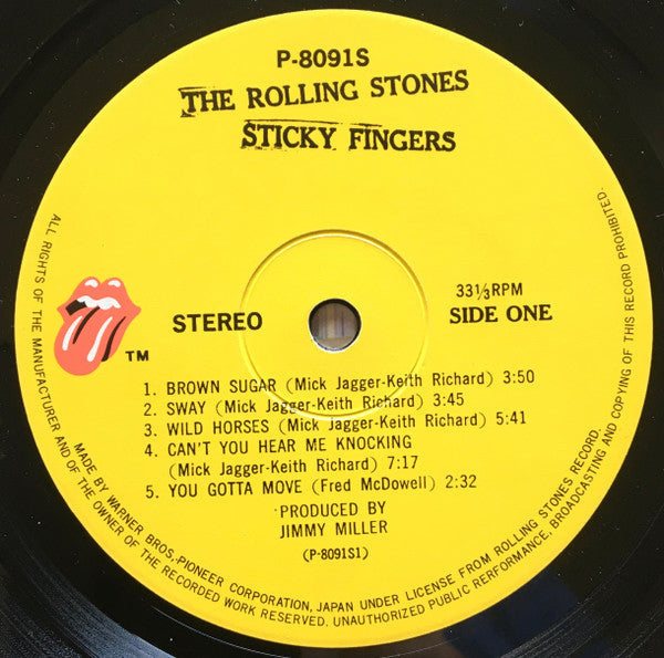 The Rolling Stones - Sticky Fingers (Vinyl, LP, Album, Stereo) Very Good (VG) / Good Plus (G+)