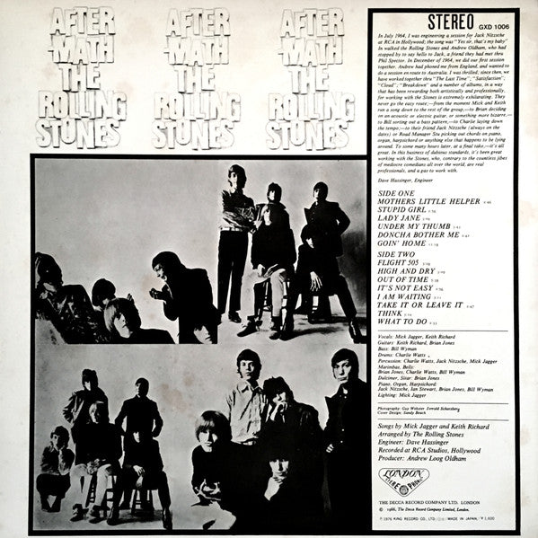 The Rolling Stones - Aftermath (Vinyl, LP, Album, Reissue, Stereo) Very Good Plus (VG+) / Very Good (VG)