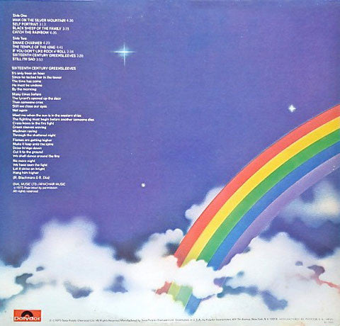 Rainbow - Ritchie Blackmore's Rainbow (Vinyl, LP, Album, Stereo) Near Mint (NM or M-) / Very Good (VG)