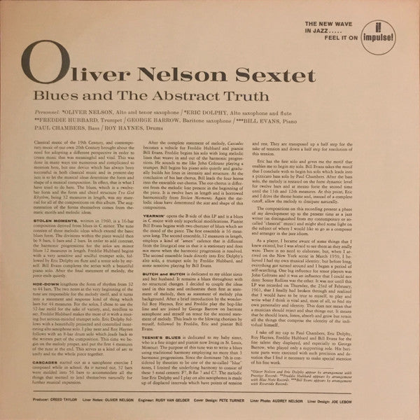 Oliver Nelson - The Blues And The Abstract Truth (Vinyl, LP, Album,...