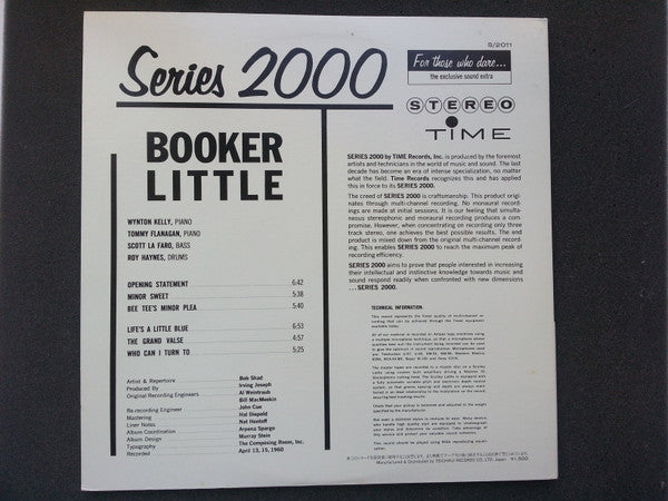Booker Little - Booker Little (Vinyl, LP, Album, Reissue, Stereo) Very Good Plus (VG+) / Very Good (VG)