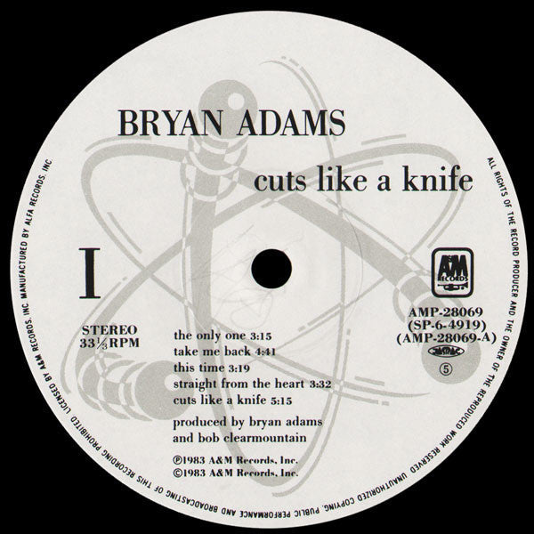 Bryan Adams - Cuts Like A Knife (Vinyl, LP, Album) Very Good (VG) / Very Good (VG)