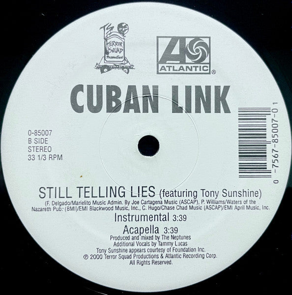 Cuban Link - Still Telling Lies (Vinyl, 12") Very Good Plus (VG+) / Very Good Plus (VG+)