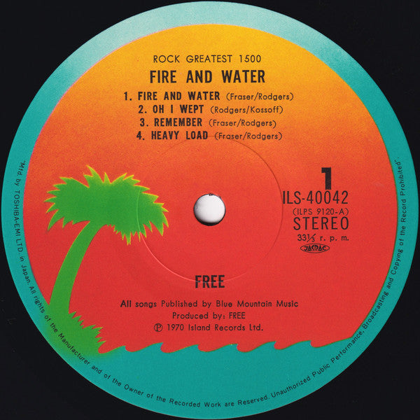 Free - Fire And Water (Vinyl, LP, Album, Reissue, Stereo)