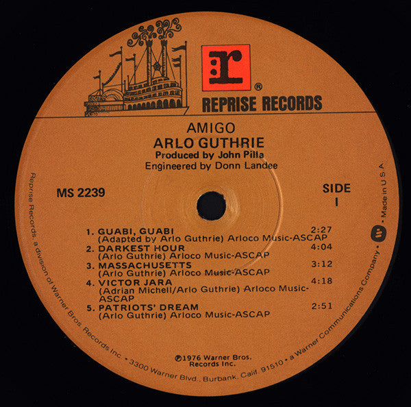 Arlo Guthrie - Amigo (Vinyl, LP, Album) Very Good (VG) / Very Good (VG)