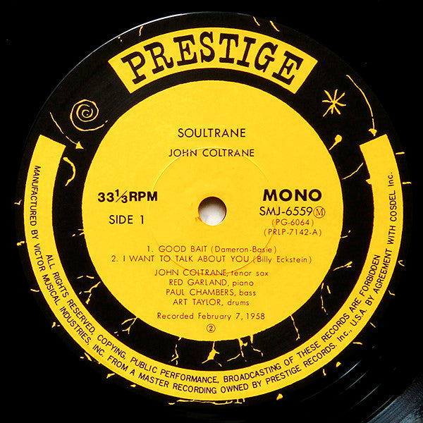 John Coltrane - Soultrane (Vinyl, LP, Album, Reissue, Mono) Very Good (VG) / Very Good (VG)