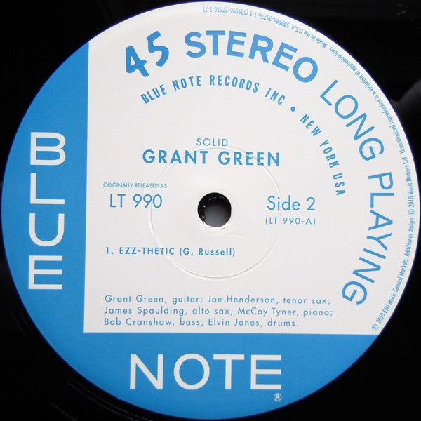 Grant Green - Solid (2xVinyl, 12", 45 RPM, Album, Limited Edition, Numbered, Reissue, Stereo) Very Good Plus (VG+) / Near Mint (NM or M-)