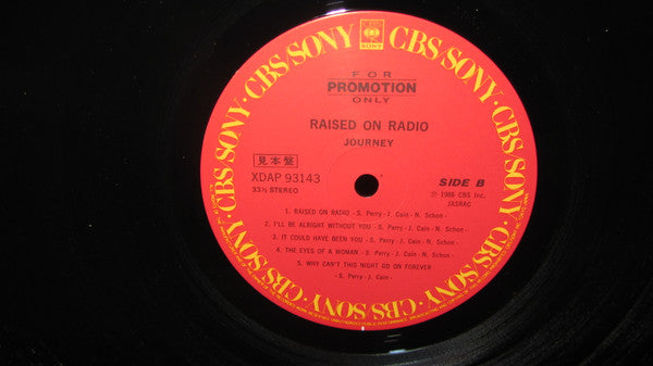 Journey - Raised On Radio (Vinyl, LP, Album, Promo) Very Good (VG) / Good Plus (G+)