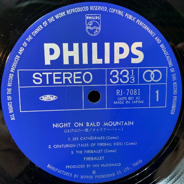 Fireballet - Night On Bald Mountain (Vinyl, LP, Album) Very Good (VG) / Good (G)