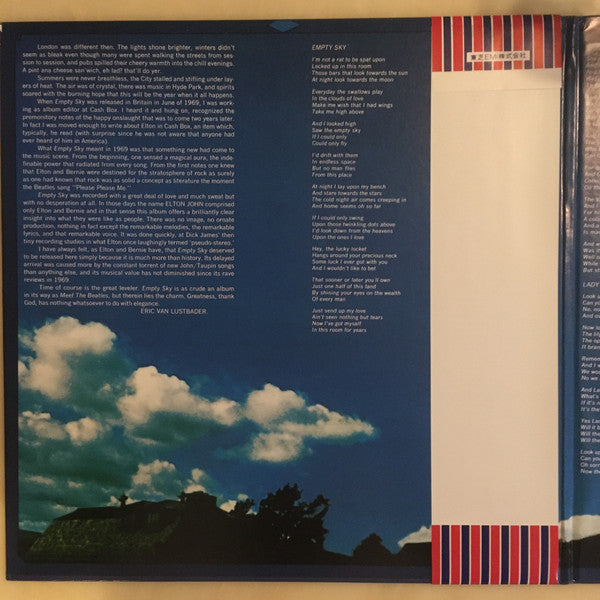 Elton John - Empty Sky (Vinyl, LP, Album, Reissue) Very Good Plus (VG+) / Very Good Plus (VG+)