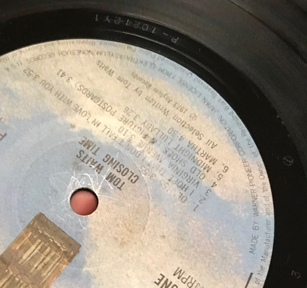 Tom Waits - Closing Time (Vinyl, LP, Album, Stereo)