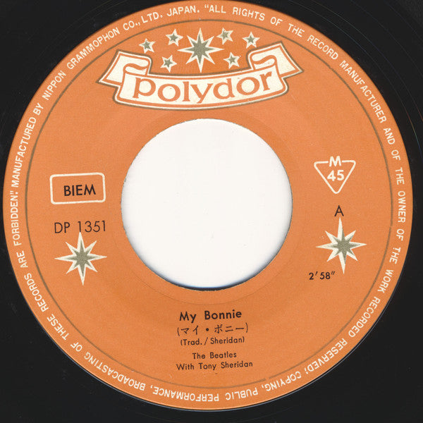 The Beatles - My Bonnie / The Saints (Vinyl, 7", Single, Misprint, Reissue, Mono) Very Good (VG) / Good Plus (G+)