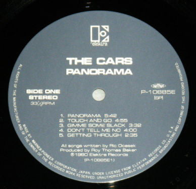 The Cars - Panorama (Vinyl, LP, Album, Stereo) Very Good Plus (VG+) / Very Good Plus (VG+)