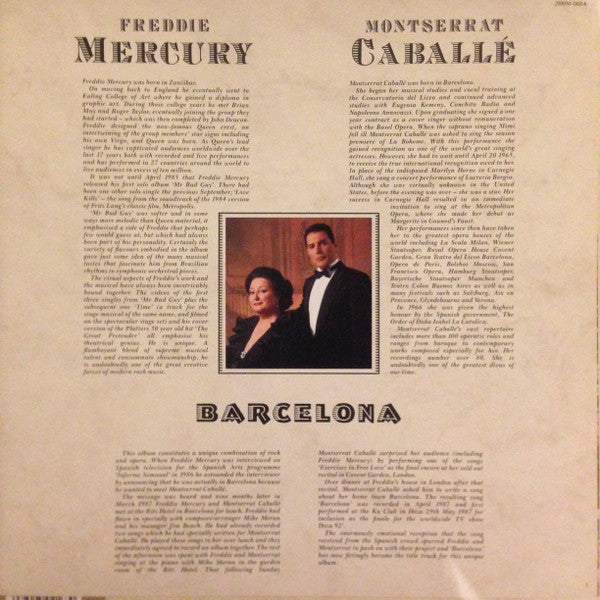 Freddie Mercury - Barcelona (Vinyl, LP, Album, Stereo) Very Good Plus (VG+) / Very Good (VG)