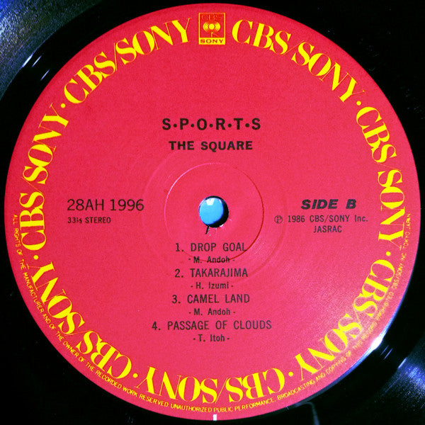 T-Square - S･P･O･R･T･S (Vinyl, LP, Album, Stereo)