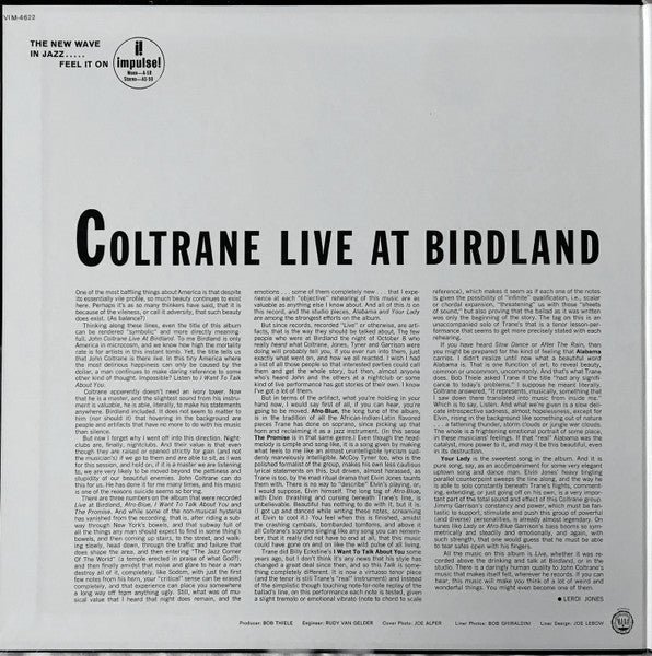 John Coltrane - Live At Birdland (Vinyl, LP, Album, Reissue)