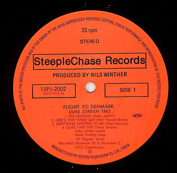 Duke Jordan - Flight To Denmark (Vinyl, LP, Album, Reissue)