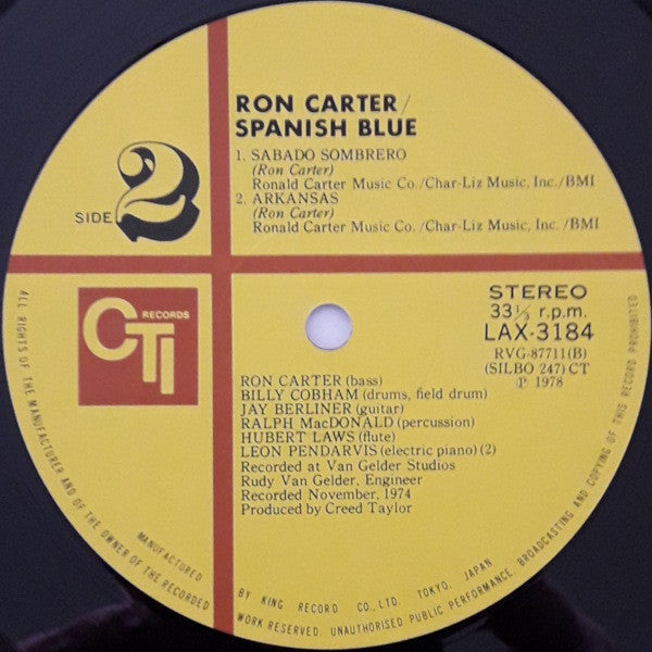 Ron Carter - Spanish Blue (Vinyl, LP, Album, Limited Edition, Reiss...