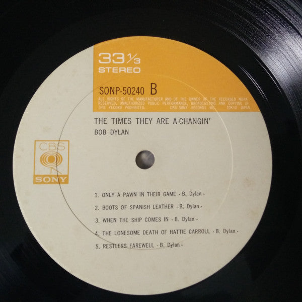 Bob Dylan - The Times They Are A-Changin' (Vinyl, LP, Album, Reissue, Stereo) Very Good Plus (VG+) / Very Good Plus (VG+)