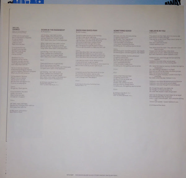 Phoebe Snow - Rock Away (Vinyl, LP, Album) Near Mint (NM or M-) / Very Good Plus (VG+)