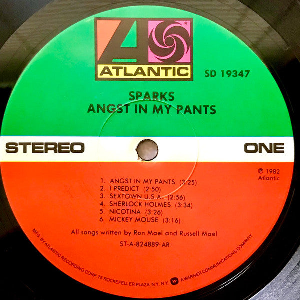 Sparks - Angst In My Pants (Vinyl, LP, Album, Stereo) Near Mint (NM or M-) / Near Mint (NM or M-)