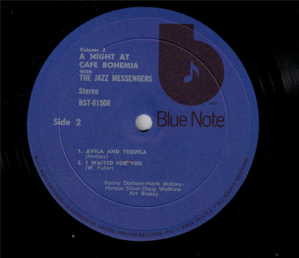 Art Blakey & The Jazz Messengers - At The Cafe Bohemia Volume 2 (Vinyl, LP, Album, Reissue, Stereo) Very Good Plus (VG+) / Very Good (VG)
