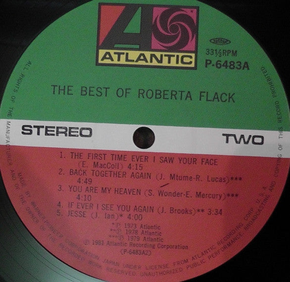 Roberta Flack - The Best Of Roberta Flack (Vinyl, LP, Compilation)