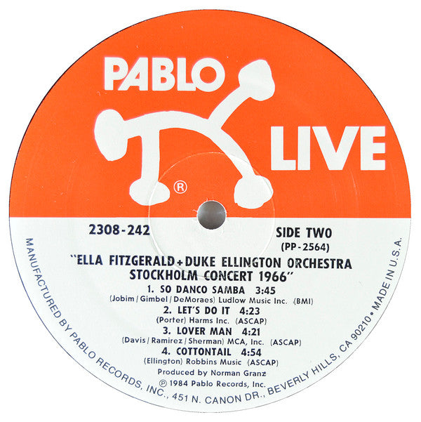 Ella Fitzgerald - The Stockholm Concert, 1966 (Vinyl, LP, Album) Very Good Plus (VG+) / Very Good Plus (VG+)