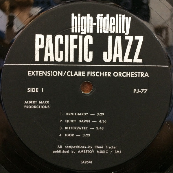 The Clare Fischer Orchestra - Extension (Vinyl, LP, Album) Good Plus (G+) / Good (G)