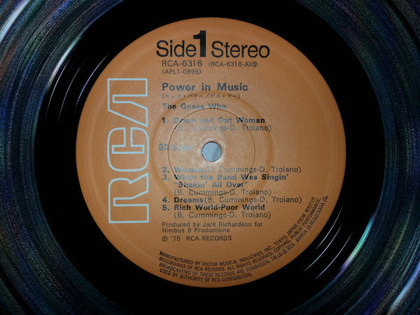 The Guess Who - Power In The Music (Vinyl, LP, Album) Near Mint (NM or M-) / Very Good (VG)