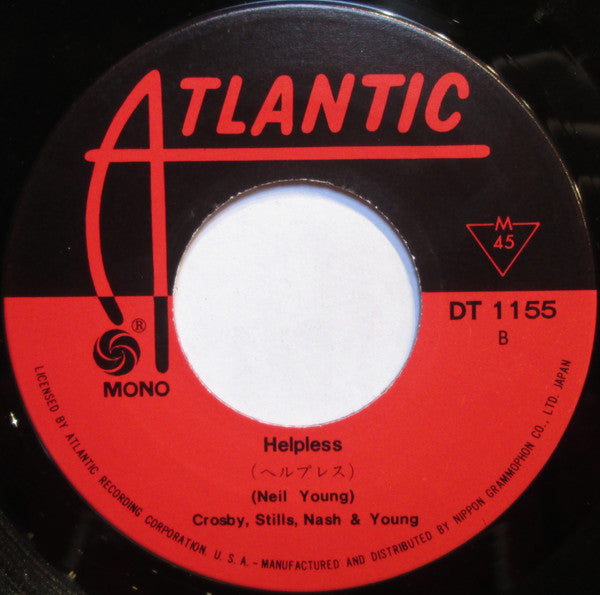 Crosby, Stills, Nash & Young - Woodstock (Vinyl, 7", 45 RPM, Single, Mono) Good Plus (G+) / Very Good (VG)