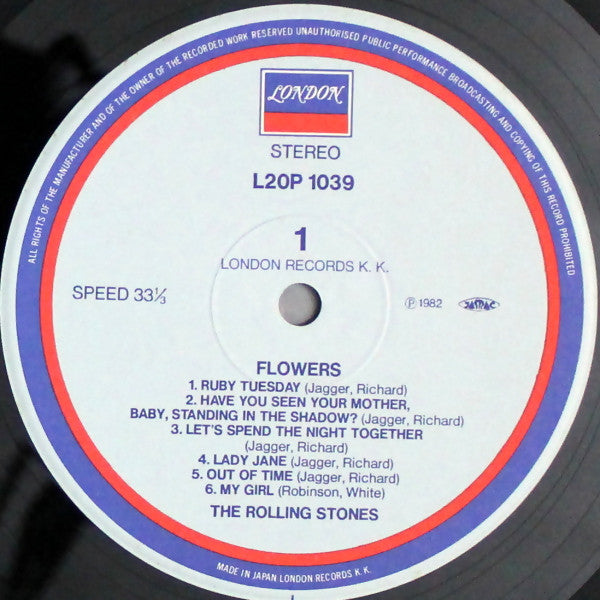 The Rolling Stones - Flowers (Vinyl, LP, Compilation, Reissue, Stereo) Very Good Plus (VG+) / Very Good Plus (VG+)