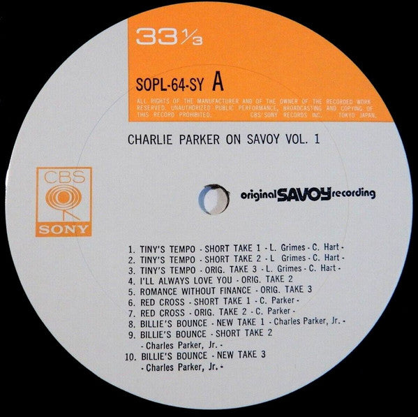 Charlie Parker - Charlie Parker On Savoy Vol. 1 (Vinyl, LP, Compila...