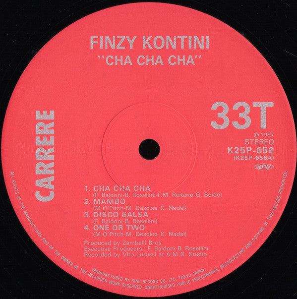 Finzy Kontini - Cha Cha Cha (Vinyl, LP, Album) Very Good Plus (VG+) / Good Plus (G+)