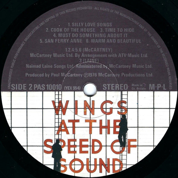 Wings (2) - Wings At The Speed Of Sound (Vinyl, LP, Album, Stereo)