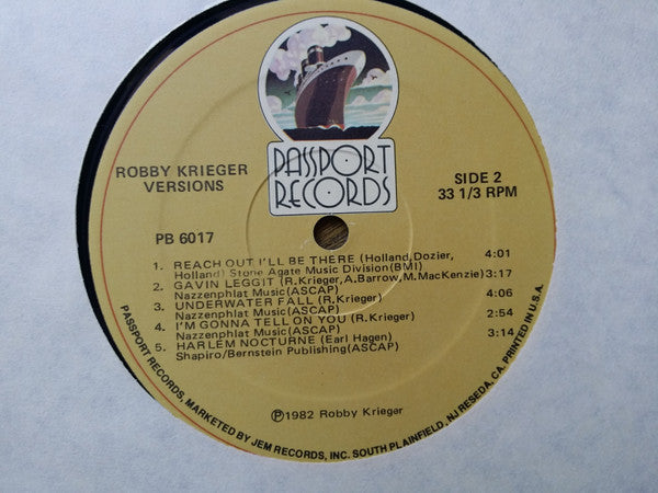 Robby Krieger - Versions (Vinyl, LP, Album) Very Good Plus (VG+) / Very Good Plus (VG+)