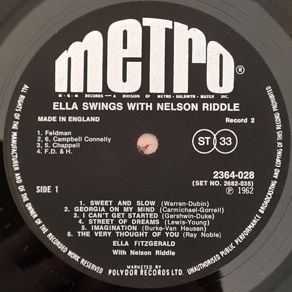 Ella Fitzgerald - Ella Swings With Nelson (2xVinyl, LP, Compilation) Very Good Plus (VG+) / Good Plus (G+)
