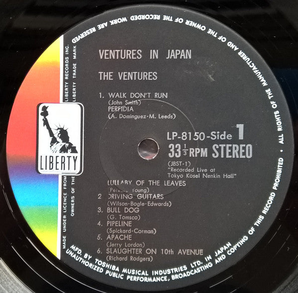 The Ventures - Ventures In Japan (Vinyl, LP, Album, Stereo) Good Plus (G+) / Very Good (VG)