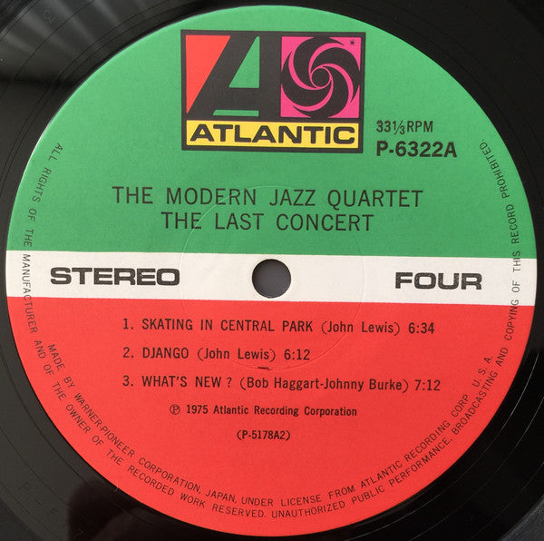 The Modern Jazz Quartet - The Last Concert (Vinyl, LP, Album, Reissue)
